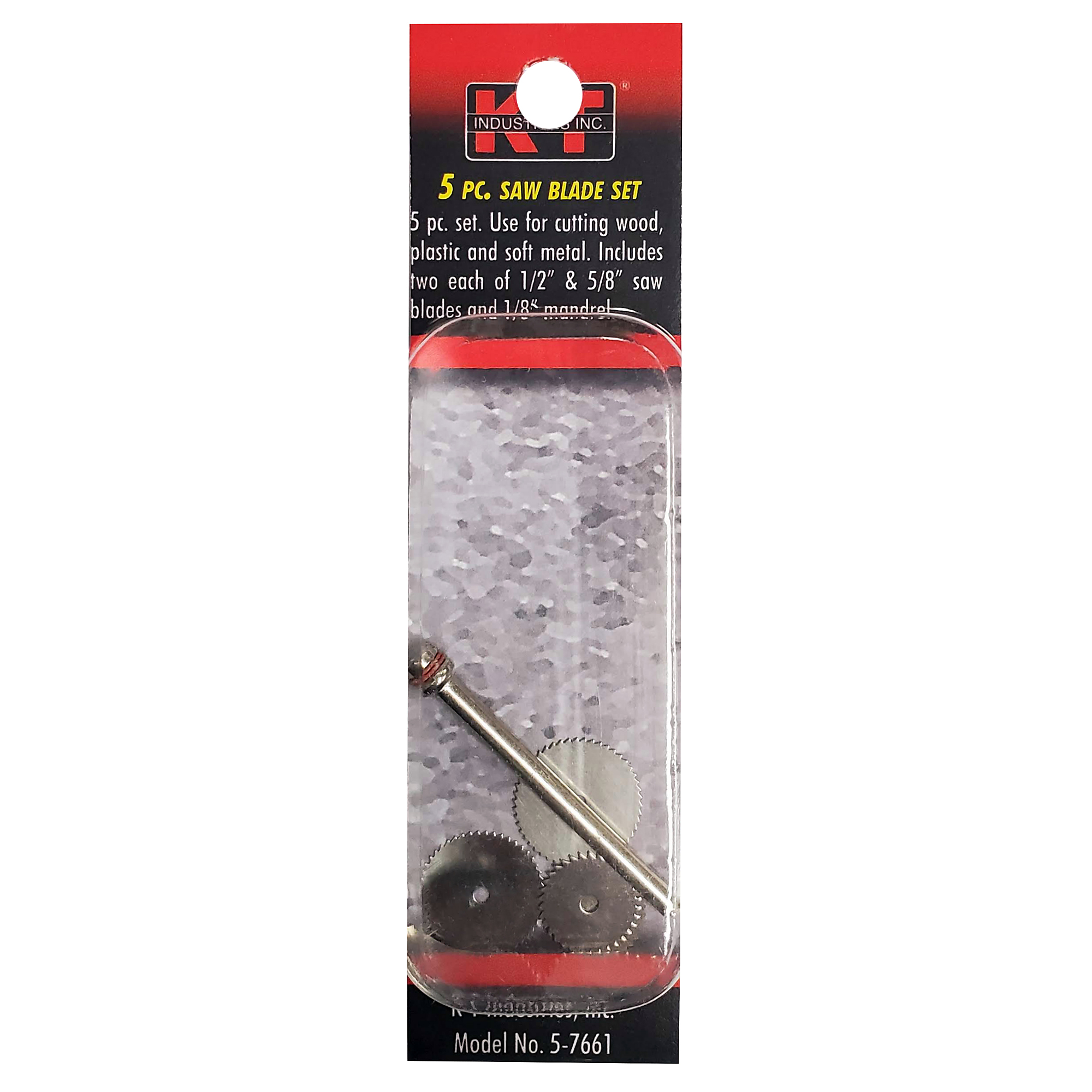 K-T Industries Saw Blades with Mandrel — 1/2in. & 5/8in., 1/8in. Shank, Model# 5-7661
